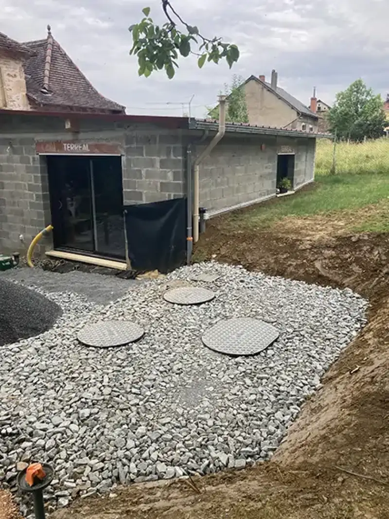 Travaux d'assainissement à Saint-Étienne-de-Maurs